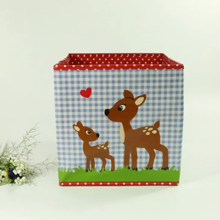 Cartoon Deer 100g Laminated Non Woven Storage Box